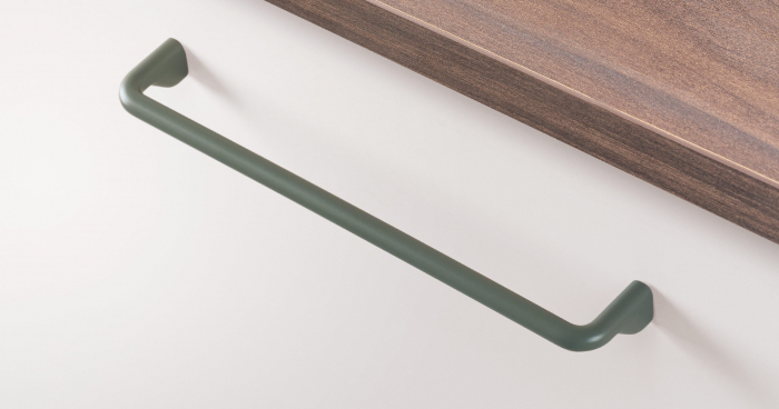 Maner pentru mobila Soft, finisaj gri muschi, L 328 mm [6]