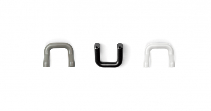 Maner pentru mobila Soft, finisaj gri muschi, L 40 mm [4]