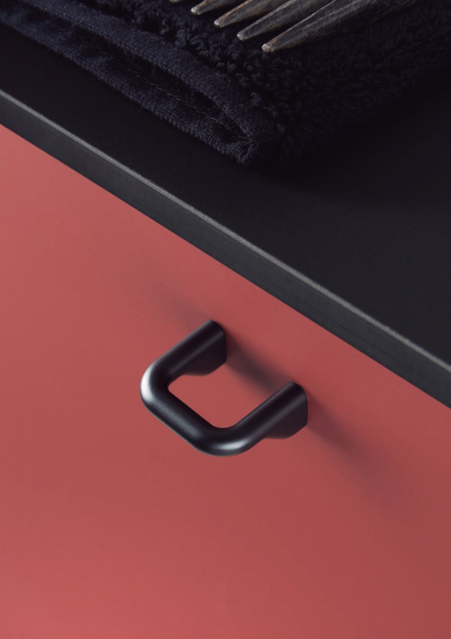Maner pentru mobila Soft, finisaj negru mat, L 40 mm [6]