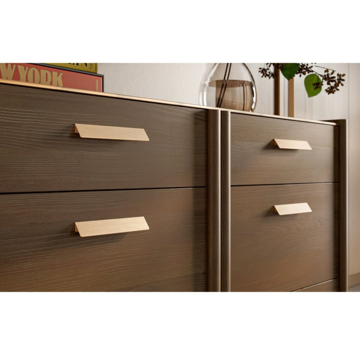 Mâner pentru mobilă Tiros GTV, auriu deschis periat, L: 180 mm [2]
