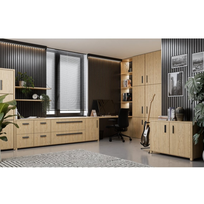 Mâner pentru mobilă Tiros GTV, negru mat, L: 220 mm [4]