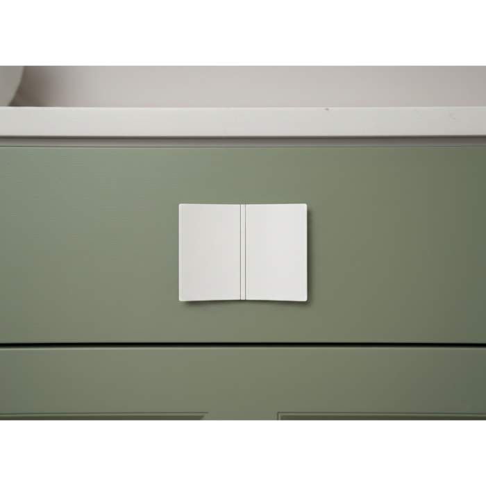 Maner pentru mobila Urbano, finisaj alb, L:80 mm [4]