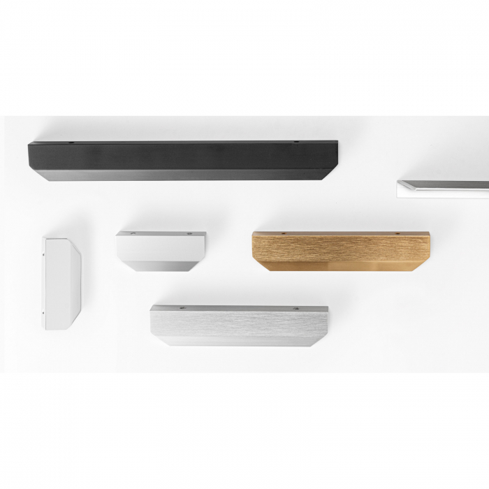 Maner pentru mobilier Vann, finisaj anodizat aluminiu lucios, L:200 mm [2]
