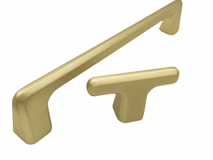 Maner pentru mobila Vera, finisaj alama satin CB, 160 mm [4]