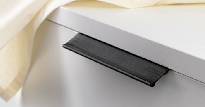 Maner pentru mobila Wing, finisaj negru periat, L:100 mm [4]