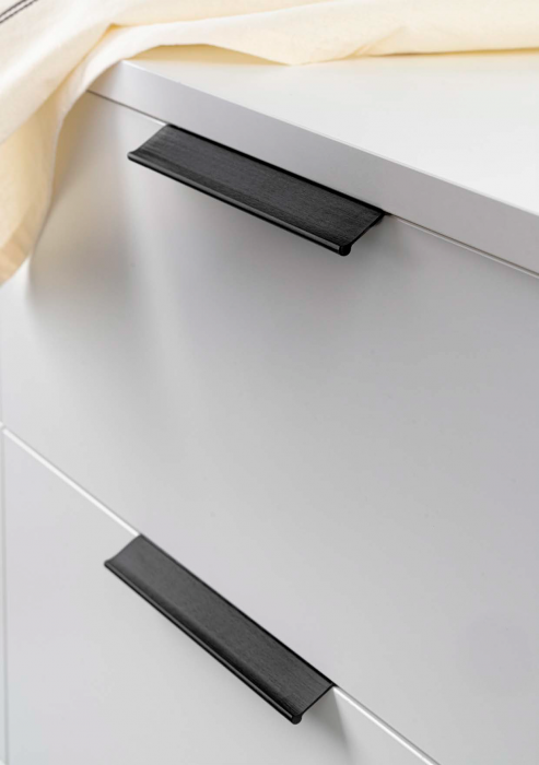Maner pentru mobila Wing, finisaj negru periat, L:350 mm [2]