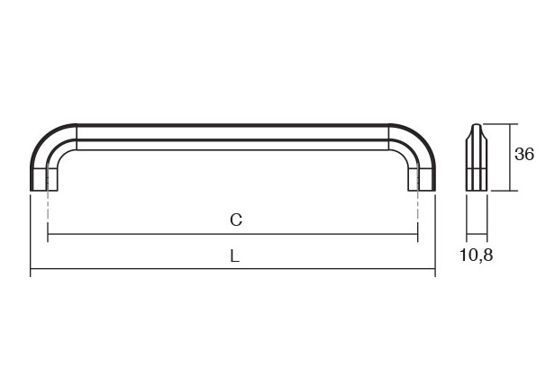Maner pentru mobilier Asi, L:338 mm, negru mat [3]