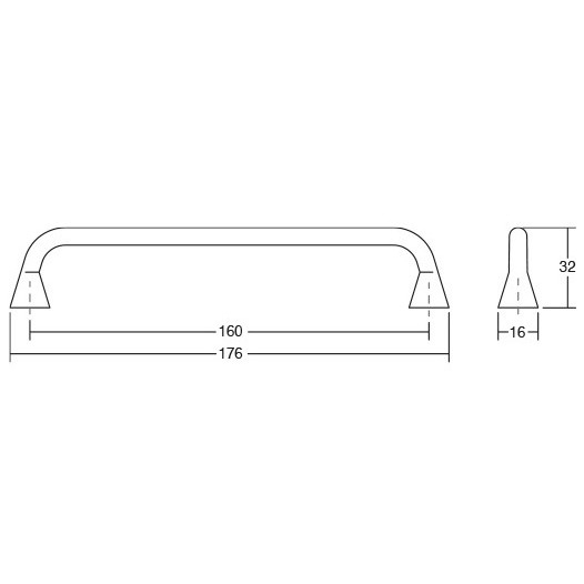 Maner pentru mobilier Bella finisaj gri grafit [3]