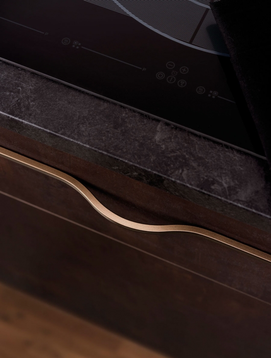 Maner pentru mobilier Brave maro metalizat, L= 400 mm [2]