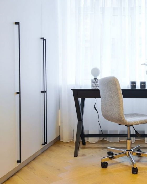Maner pentru mobilier Graf Mini Long, finisaj negru periat, L: 1200 mm [2]