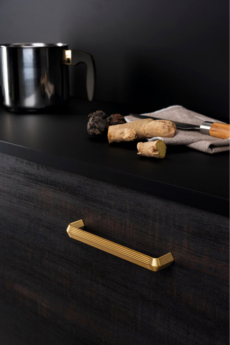 Maner pentru mobilier Lines, L:330 mm, finisaj auriu periat [5]