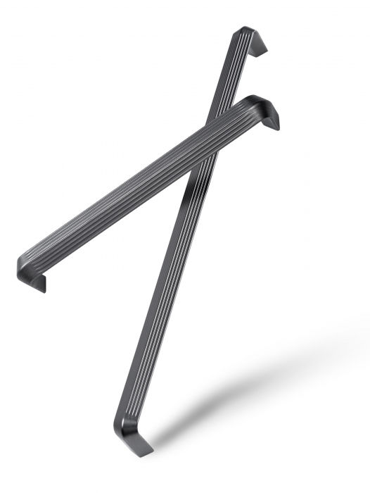 Maner pentru mobilier Lines, L:330 mm, finisaj gri cenusiu periat [2]
