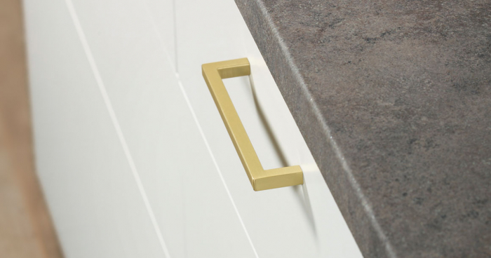 Maner pentru mobilier U alama periata L:168.5 mm [3]