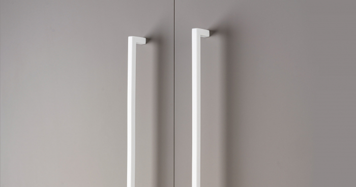 Maner pentru mobilier U, alb mat, L:200,5 mm [2]