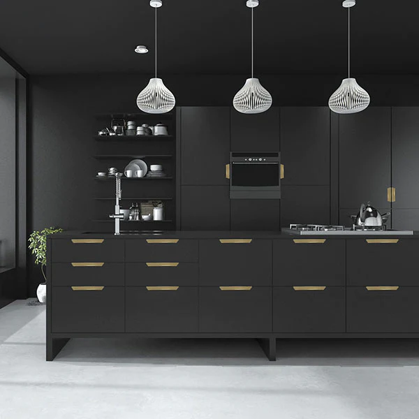 Maner pentru mobilier Vann, alama shadow periata, L: 350 mm [3]