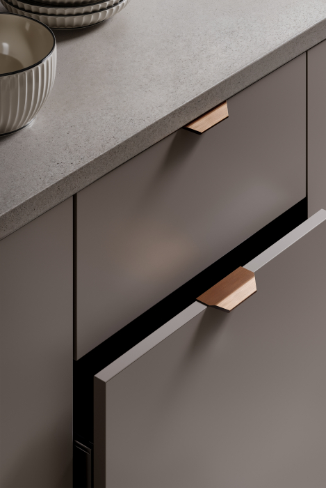 Maner pentru mobilier Vann, finisaj bronz periat, L:100 mm [4]
