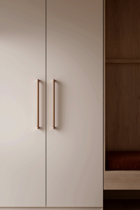 Maner spatial single Brooklyn Big, finisaj bronz periat, L:466 mm [3]