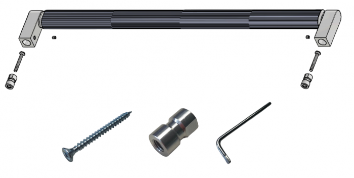 Maner spatial single Brooklyn Big, finisaj negru periat, L:466 mm [7]