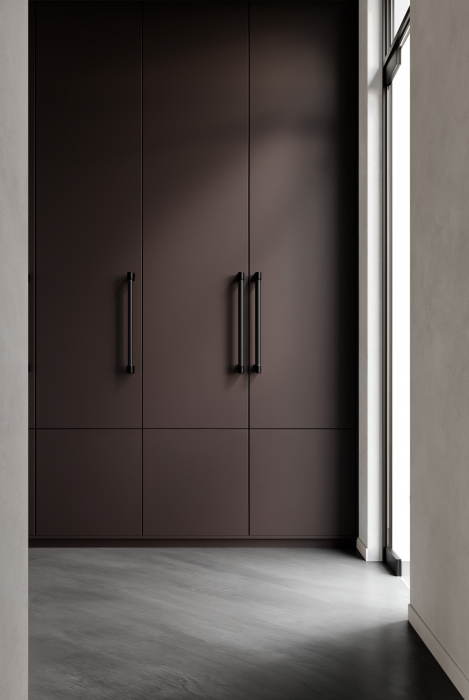 Maner spatial single Casey Big, finisaj negru lava texturat / negru mat, L:448 mm [3]