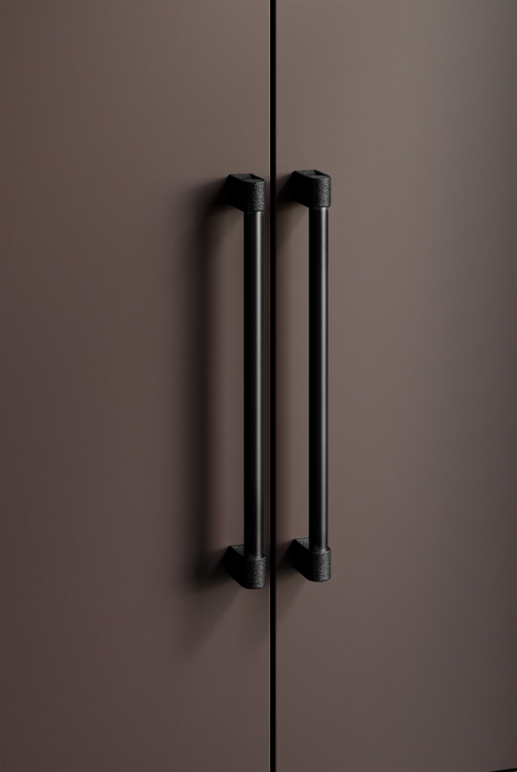 Maner spatial single Casey Big, finisaj negru lava texturat / negru mat, L:448 mm [4]