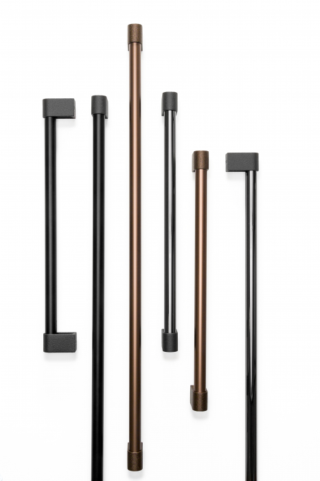 Maner spatial single Casey Big, finisaj negru lava texturat / negru titan lustruit, L:768 mm [6]
