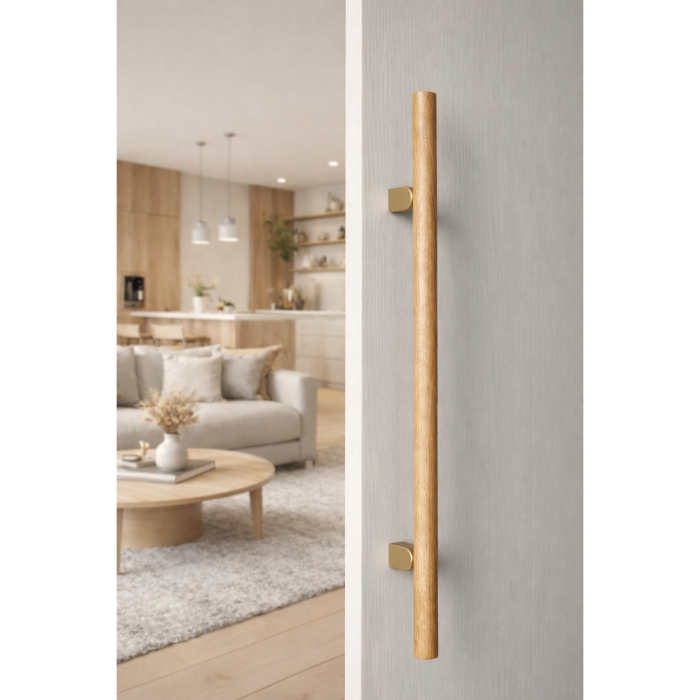 Maner spatial single Kumo Wood Big, finisaj stejar / alama periata, L:1010 mm [4]