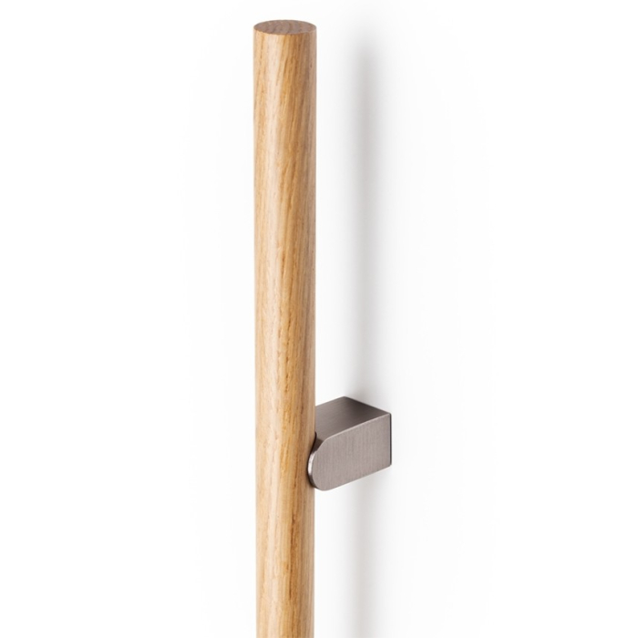 Maner spatial single Kumo Wood Big, finisaj stejar / otel inoxidabil, L:1010 mm [3]