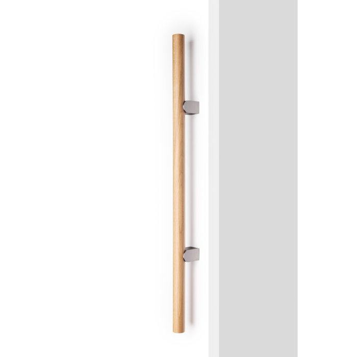 Maner spatial single Kumo Wood Big One, finisaj stejar / otel inoxidabil, L:878 mm [3]