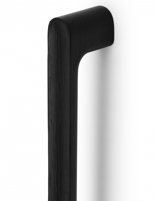 Maner spatial single Luv Wood Big, finisaj frasin negru mat lacuit, L:418,5 mm [2]