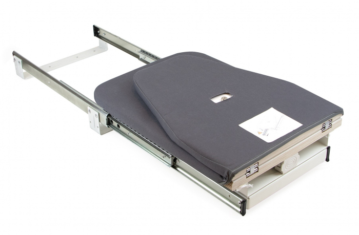 Masa de calcat 8080020, extractibila cu rotire la 180º, pliabila, incorporabila in dulap de 450 mm, finisaj gri [5]