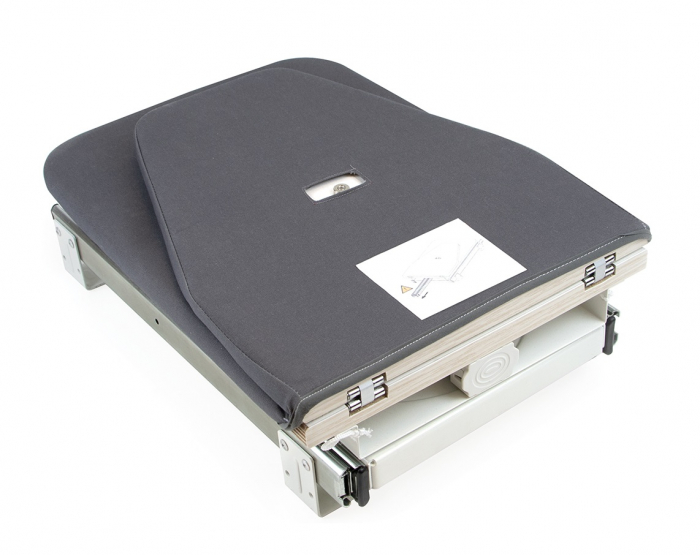 Masa de calcat 8080020, extractibila cu rotire la 180º, pliabila, incorporabila in dulap de 450 mm, finisaj gri [4]