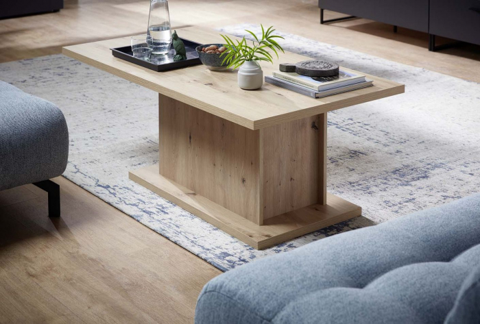 Masuta cafea Two, finisaj stejar, 120x65x45 cm [3]