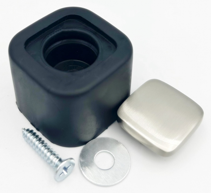 Opritor pentru usa Square, finisaj nichel satin/negru mat CB, 40X40 mm [3]