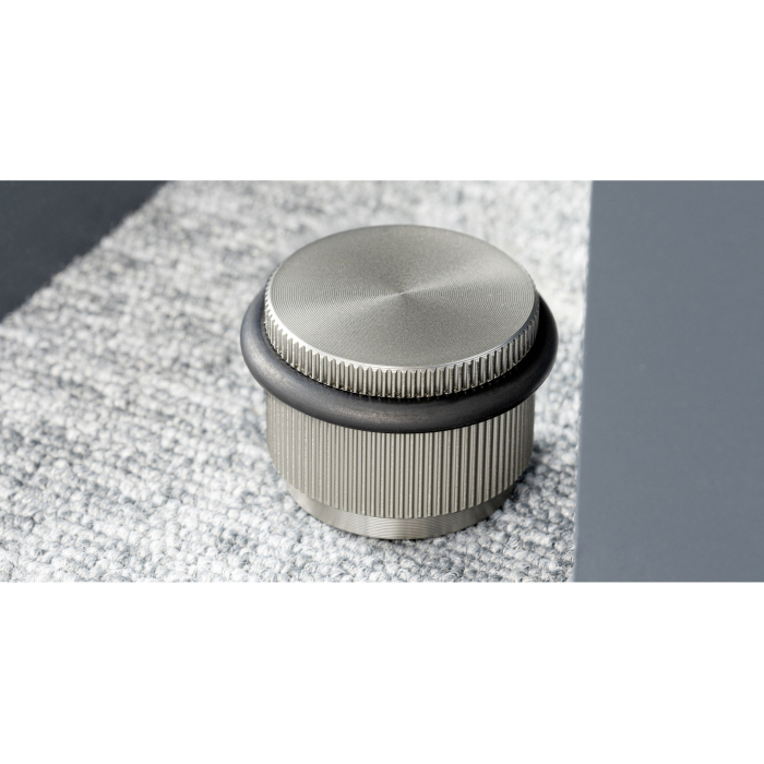 Opritor ușă Arpa Viefe, montaj pe podea, oțel inoxidabil, D: 45 mm [2]