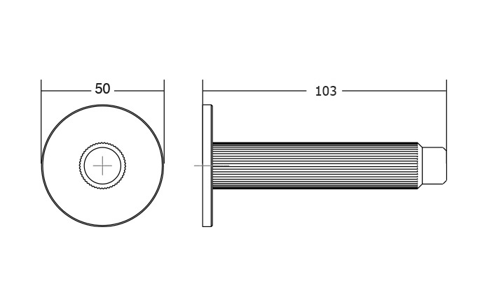 Opritor pentru usa Arpa Wall, finisaj alama intunecata periata, 103x50 mm [2]