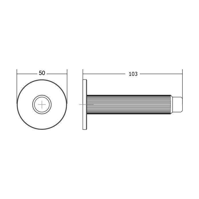 Opritor ușă Arpa Wall Viefe, montaj pe perete, negru periat, L: 103 mm [4]