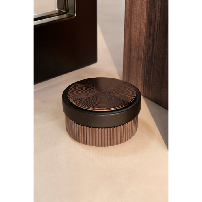 Opritor pentru usa Brooklyn, finisaj bronz periat, 62x33 mm [4]