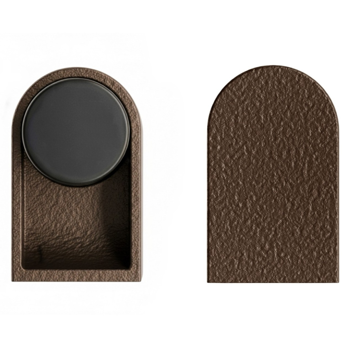 Opritor pentru usa Casey, finisaj maro metalic texturat/negru mat, 47x30 mm [3]