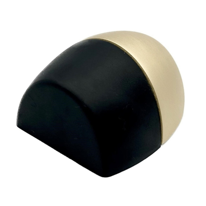 Opritor pentru usa Oval, finisaj alama mata/negru mat CB, 41x40x25 mm [2]