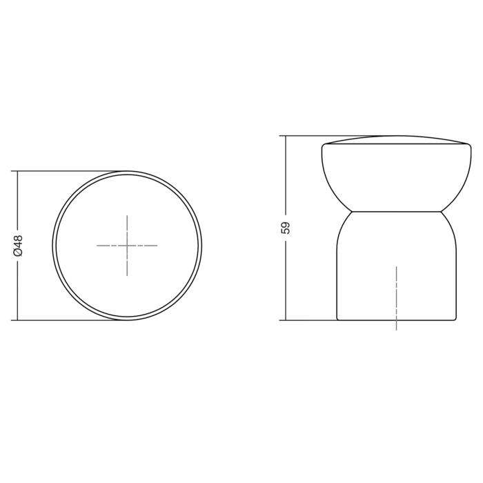 Opritor pentru usa Piece, finisaj nuc/pluta, 48x59 mm [6]