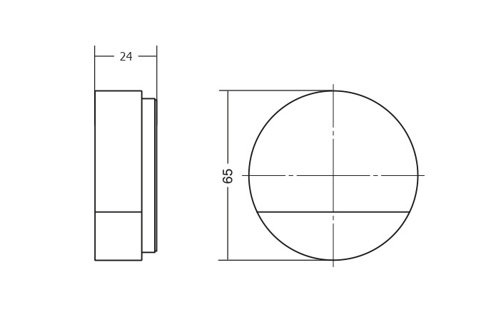 Opritor pentru usa Puk, finisaj frasin negru mat lacuit, 65x24 mm [2]