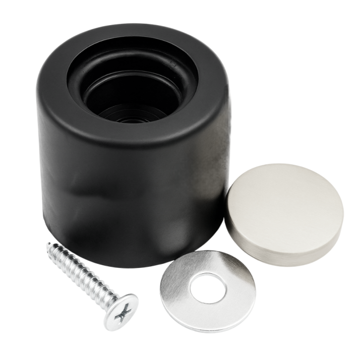 Opritor pentru usa Round, finisaj nichel satin/negru mat CB, Ø:40 mm [2]