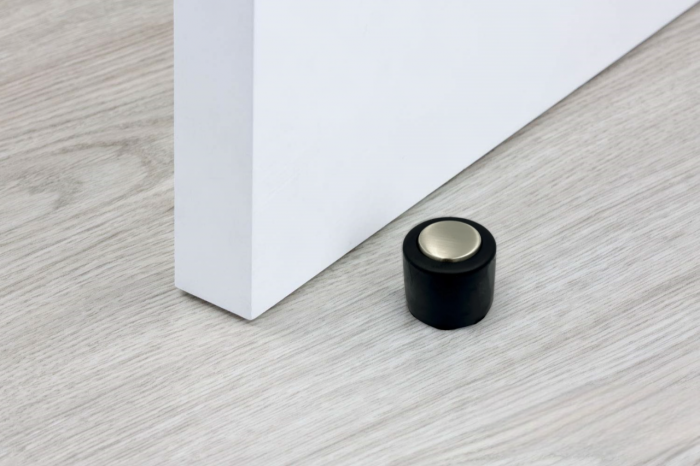 Opritor pentru usa Round, finisaj nichel satin/negru mat CB, Ø:40 mm [4]