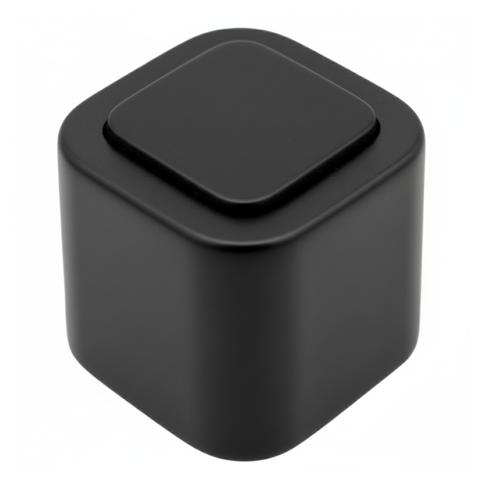 Opritor pentru usa Square, finisaj negru mat CB, 40X40 mm [1]