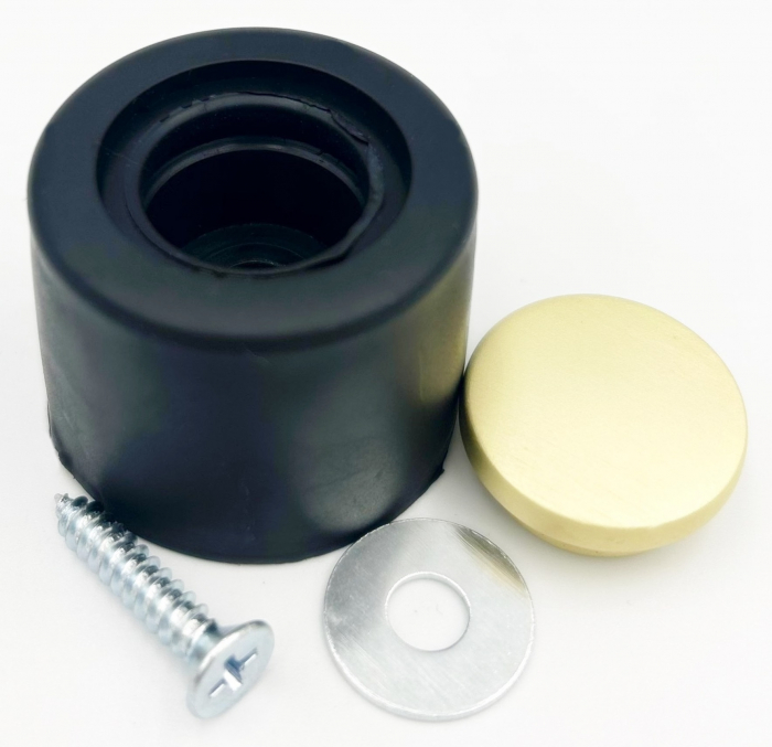 Opritor pentru usa Round, finisaj alama satin/negru mat CB, Ø: 40 mm [3]