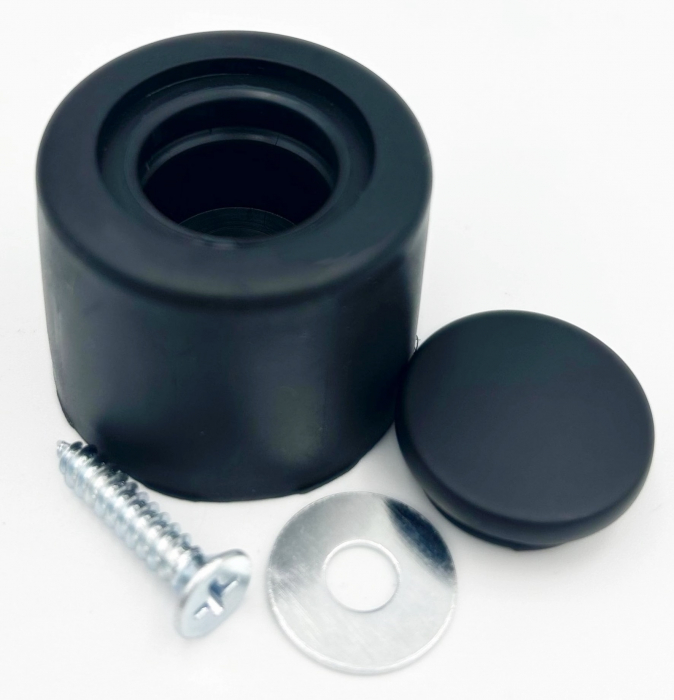 Opritor pentru usa Round, finisaj negru mat CB, Ø: 40 mm [3]