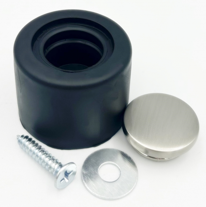 Opritor pentru usa Round, finisaj nichel satin/negru mat CB, Ø:40 mm [3]