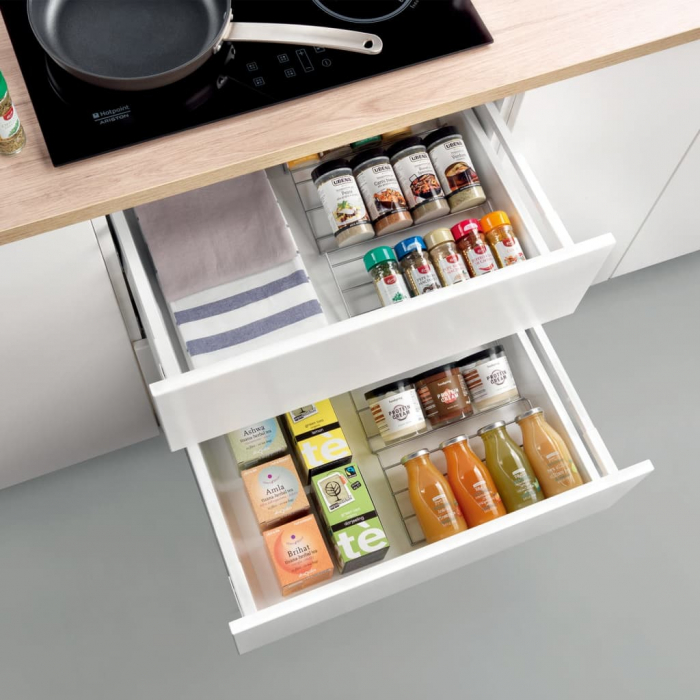 Organizator de condimente pentru sertar X-Pand, set 2 bucati 26/51*42*3 cm, gri [4]