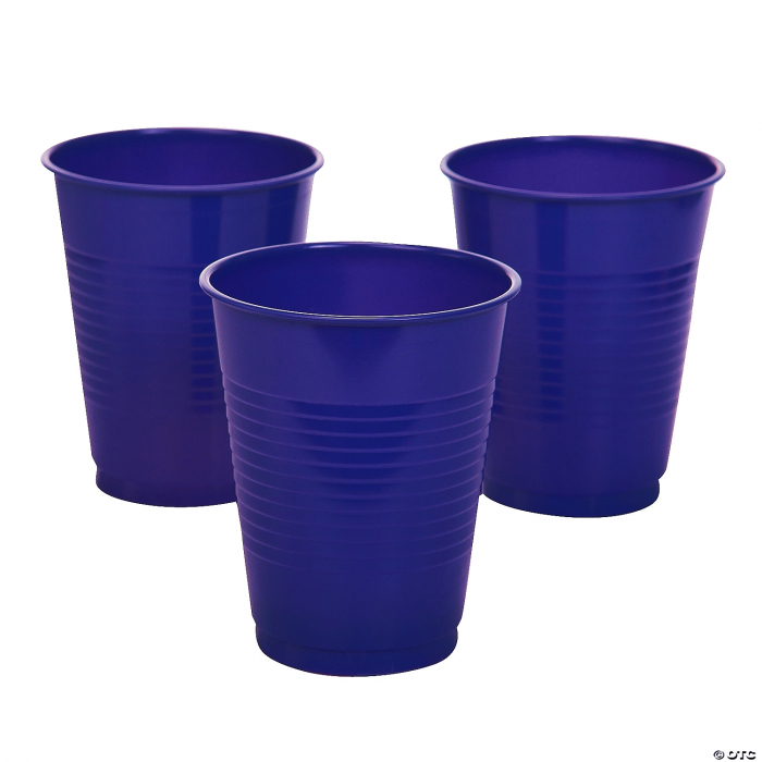 Pahare de unica folosinta, 200 ml, albastru inchis, set 100 bucati [2]
