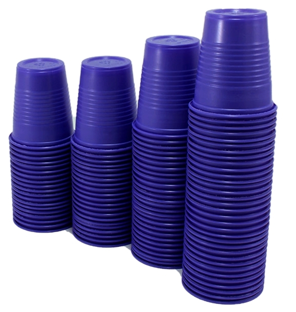 Pahare de unica folosinta, 200 ml, albastru inchis, set 100 bucati [3]